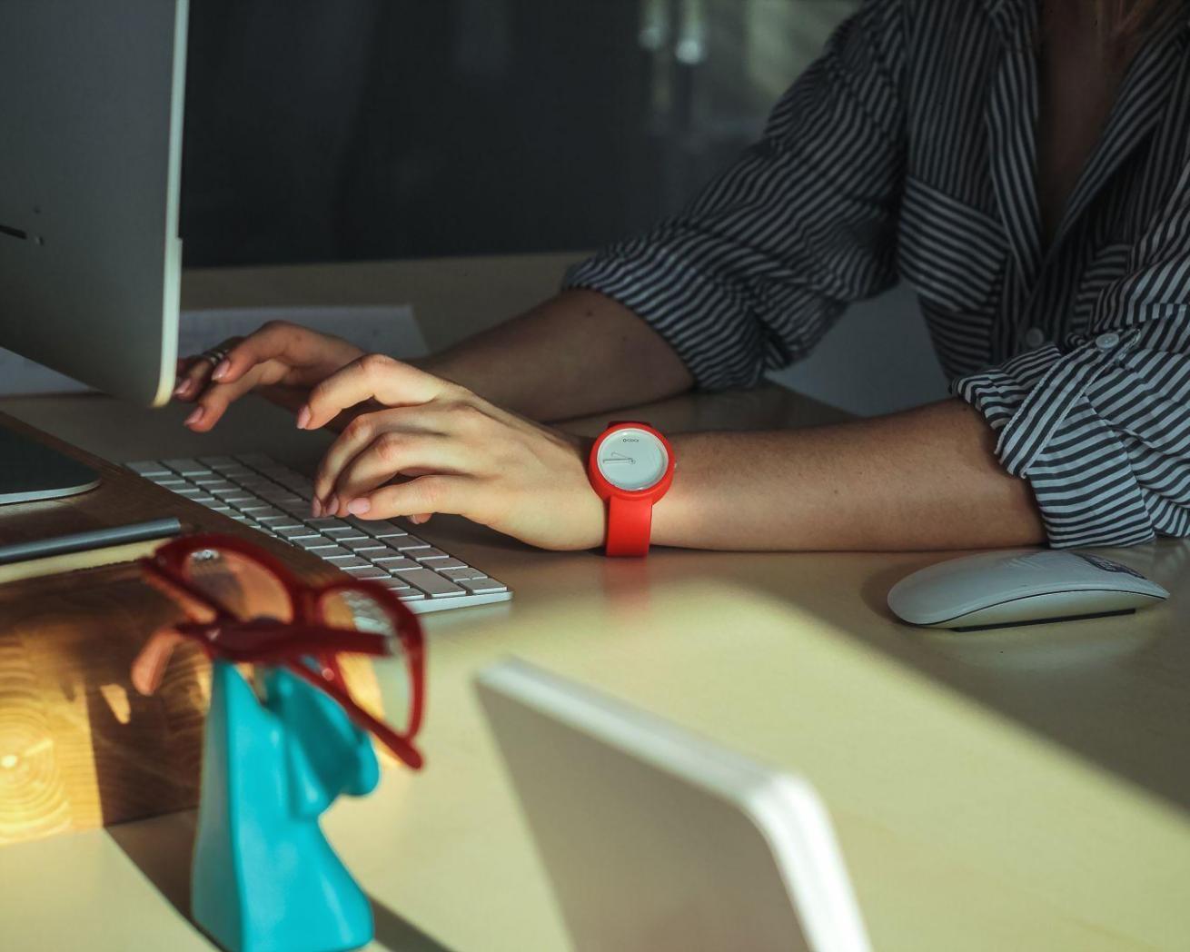 Person reviewing financial statements carefully